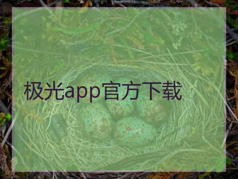 极光app官方下载 极光app官方下载