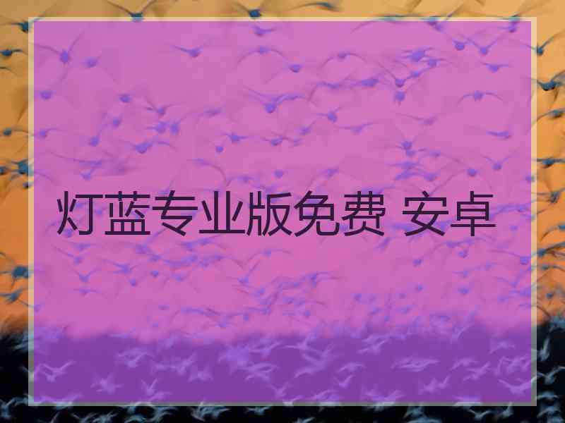 灯蓝专业版免费 安卓