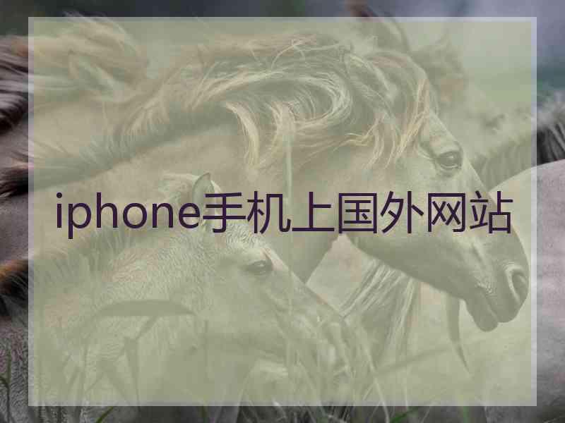 iphone手机上国外网站