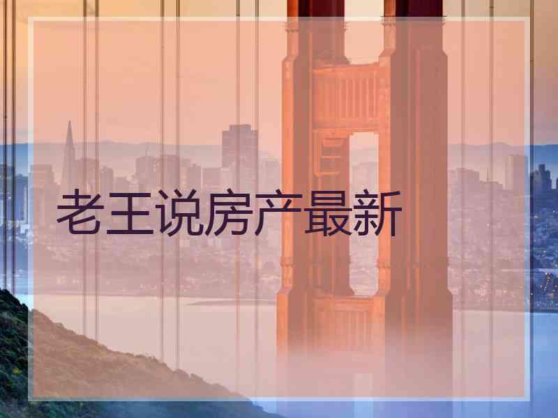 老王说房产最新