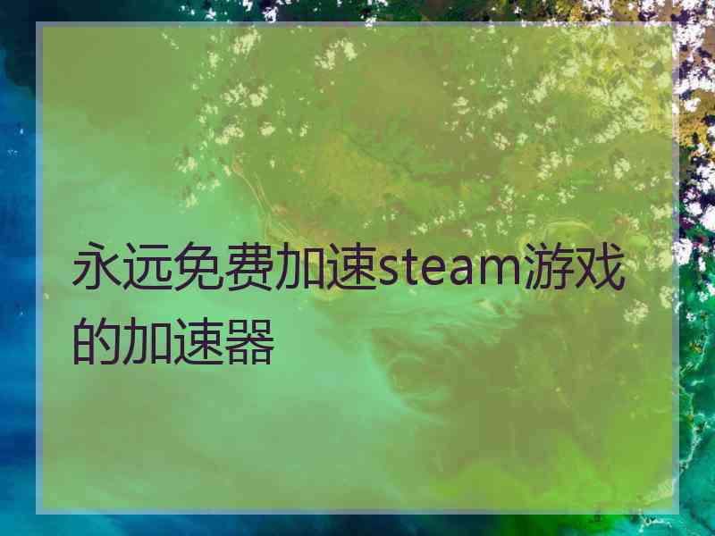 永远免费加速steam游戏的加速器