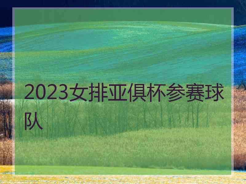 2023女排亚俱杯参赛球队