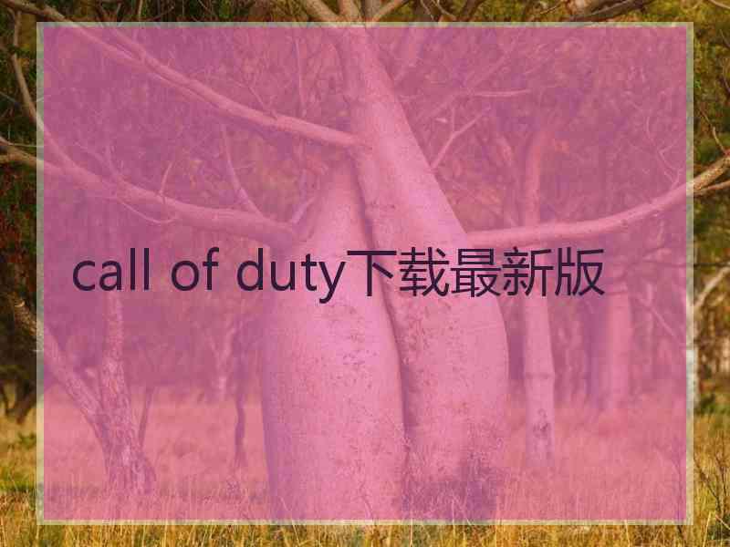 call of duty下载最新版