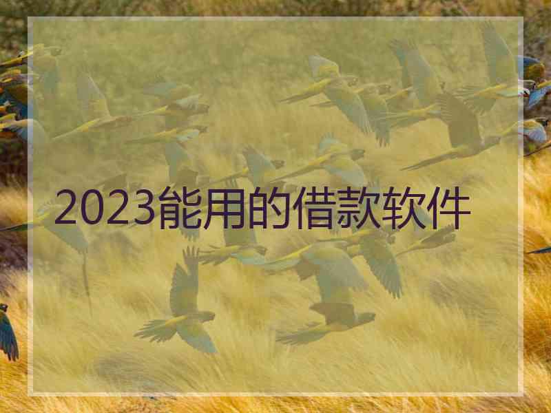 2023能用的借款软件