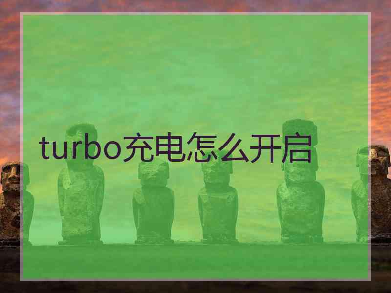 turbo充电怎么开启