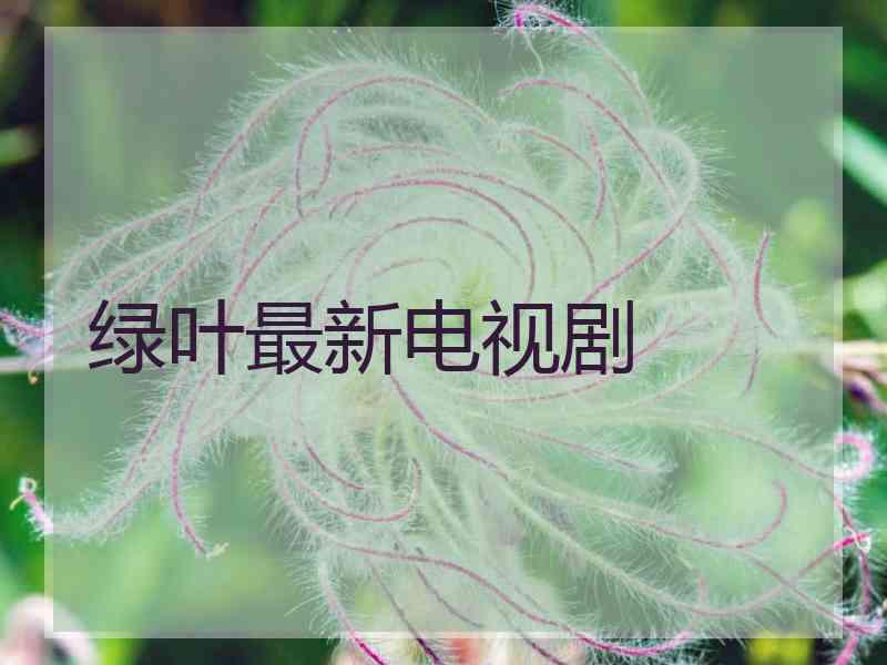 绿叶最新电视剧