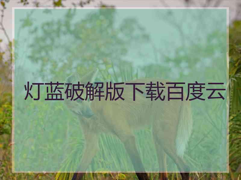 灯蓝破解版下载百度云