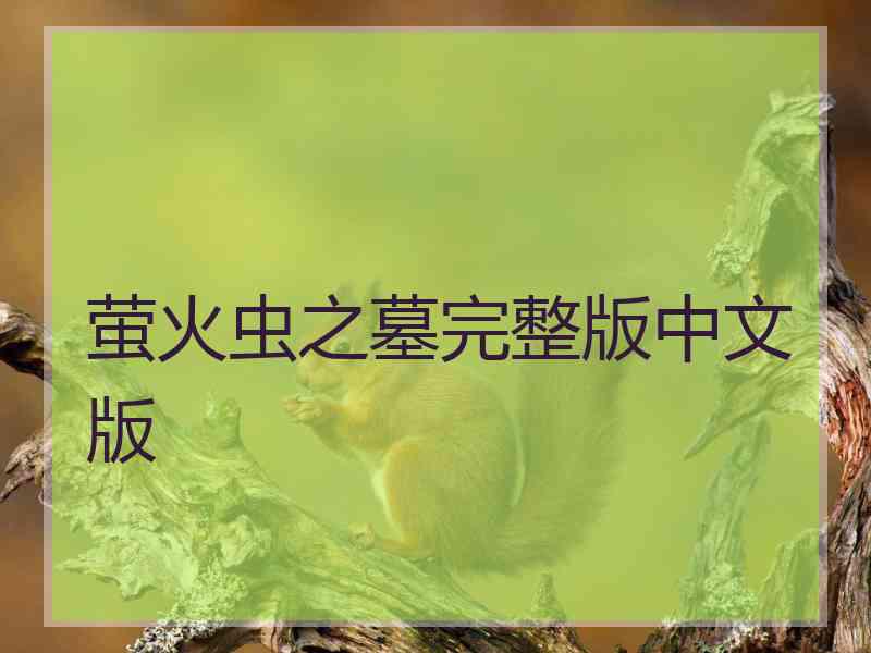 萤火虫之墓完整版中文版