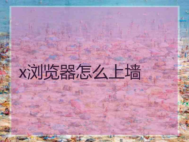 x浏览器怎么上墙