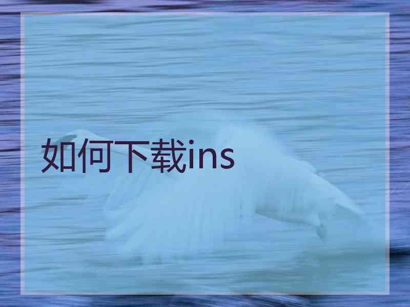 如何下载ins