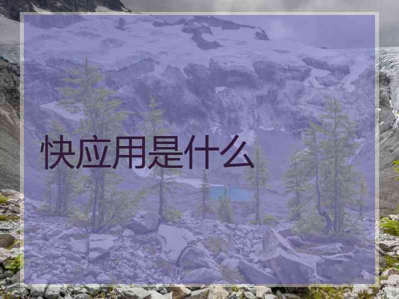 快应用是什么