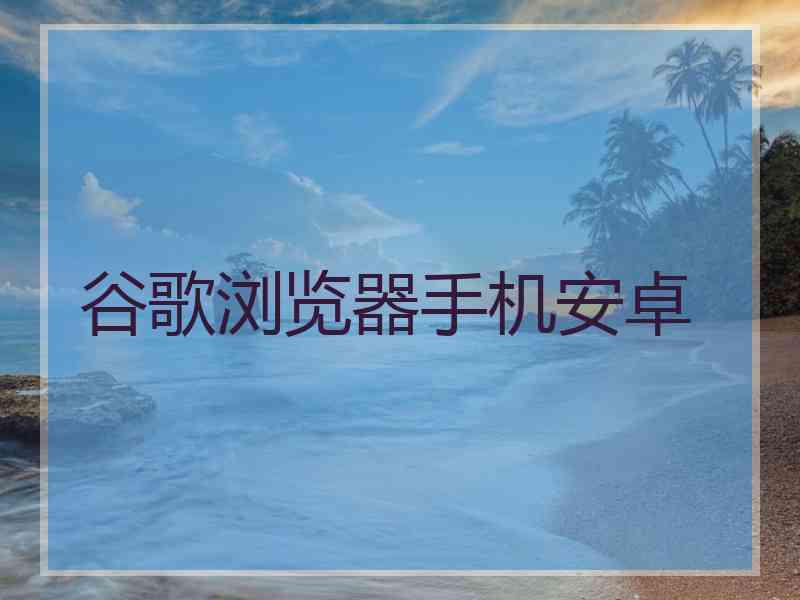 谷歌浏览器手机安卓