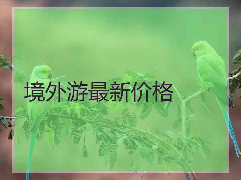 境外游最新价格