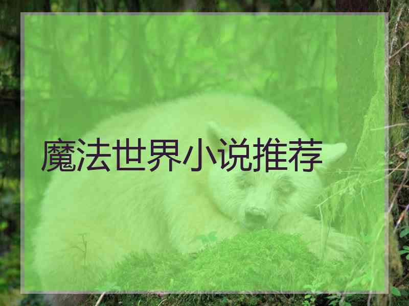 魔法世界小说推荐