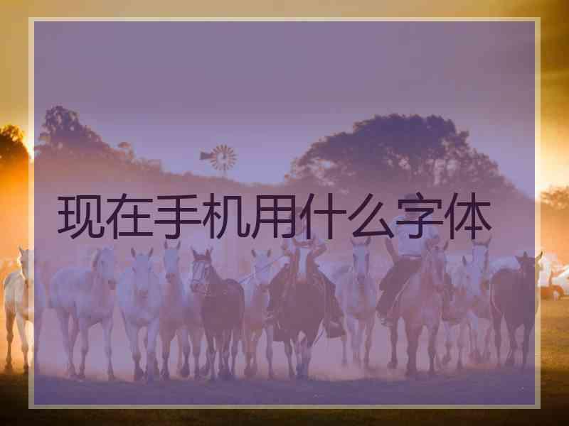现在手机用什么字体