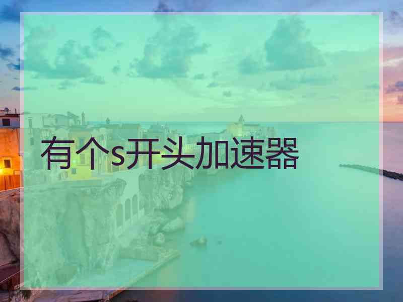 有个s开头加速器