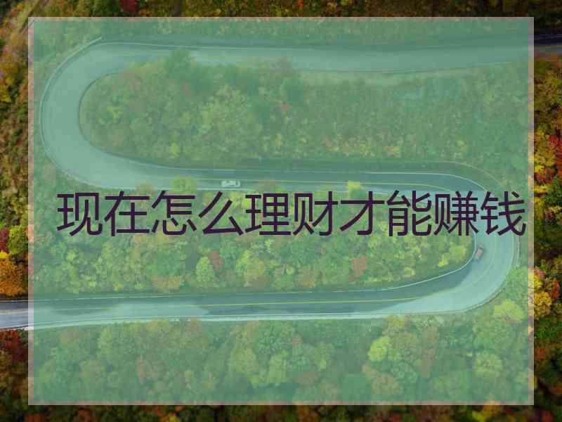 现在怎么理财才能赚钱