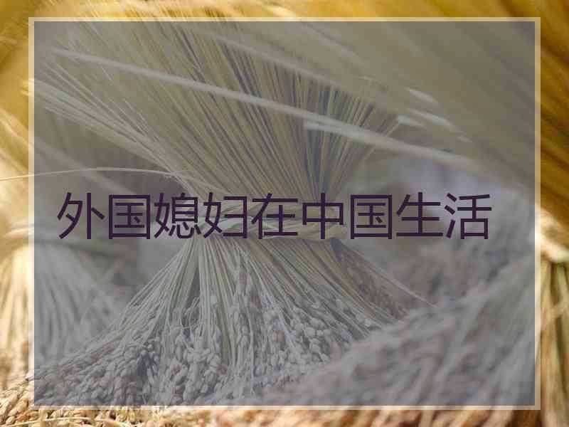 外国媳妇在中国生活