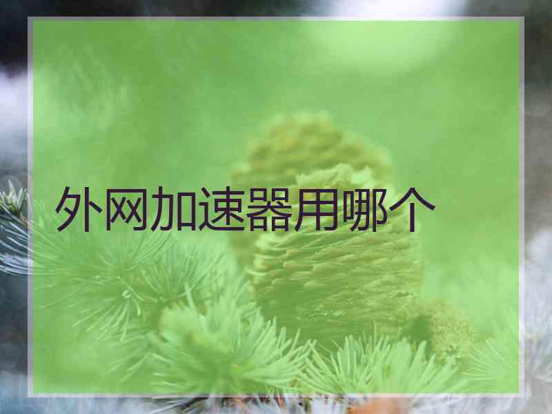 外网加速器用哪个