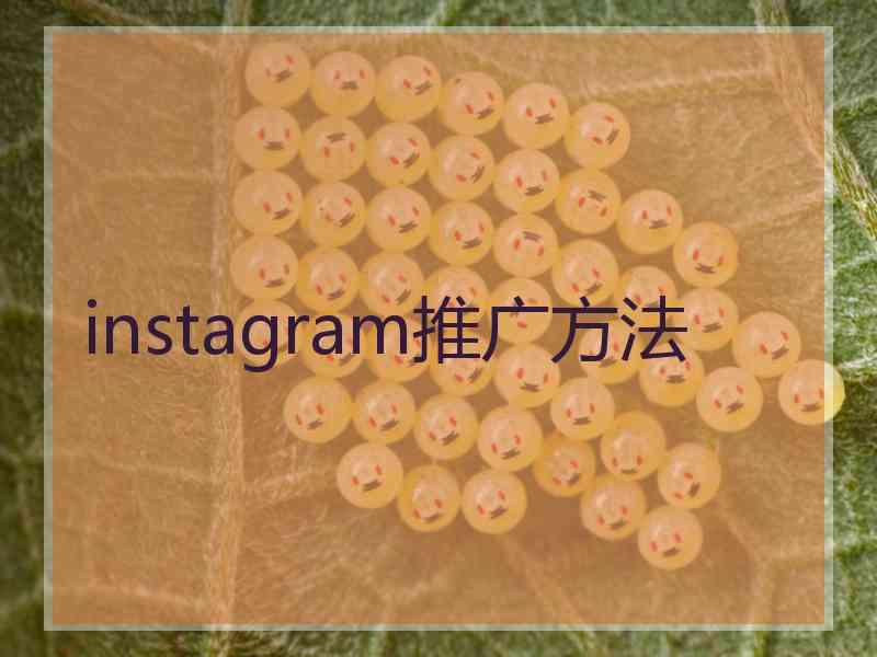 instagram推广方法