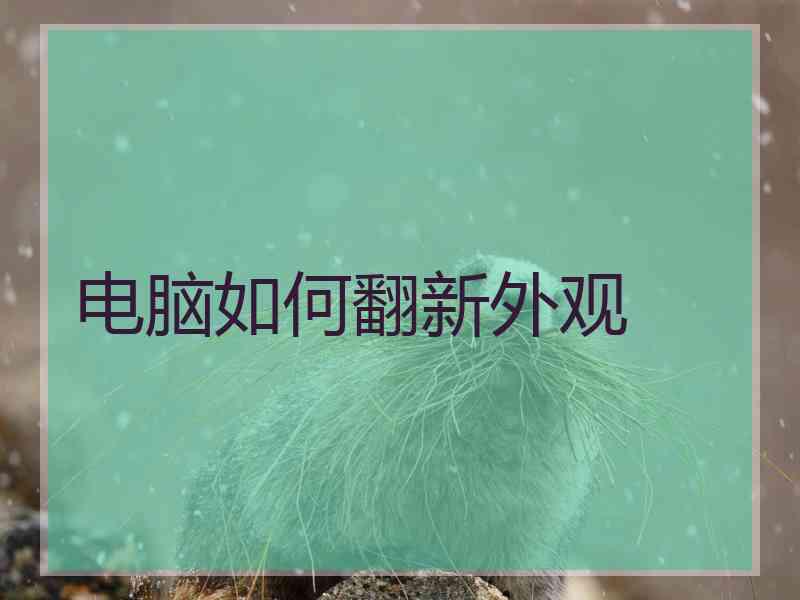 电脑如何翻新外观