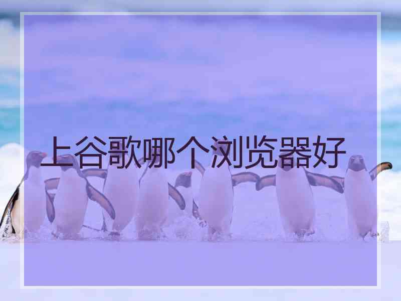上谷歌哪个浏览器好