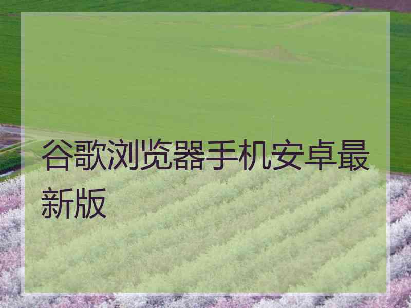 谷歌浏览器手机安卓最新版