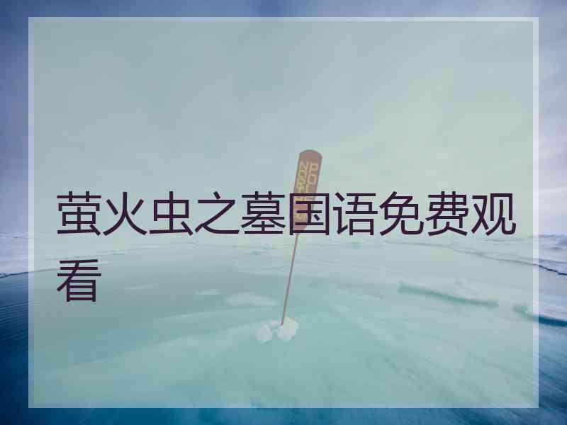 萤火虫之墓国语免费观看