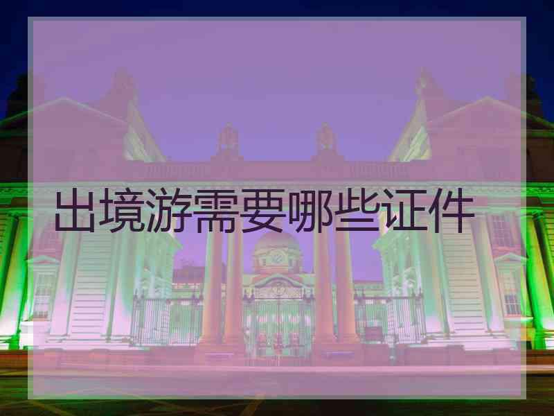 出境游需要哪些证件