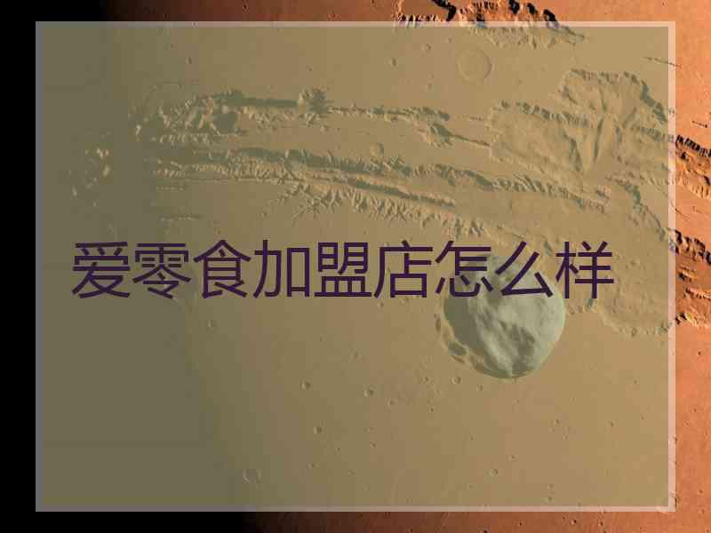 爱零食加盟店怎么样