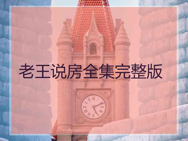 老王说房全集完整版