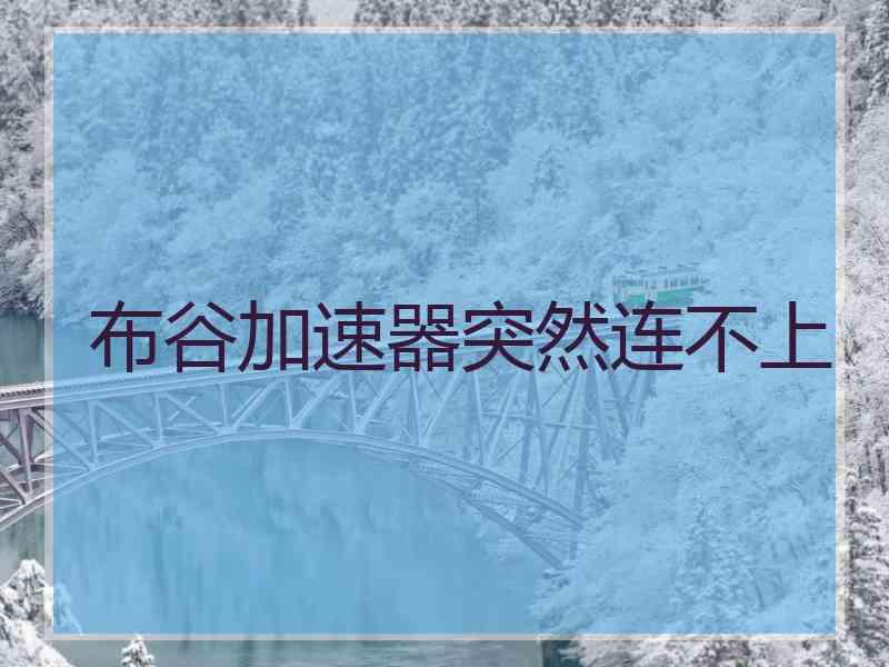 布谷加速器突然连不上