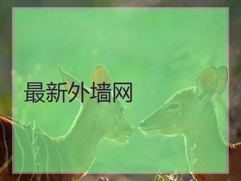 最新外墙网
