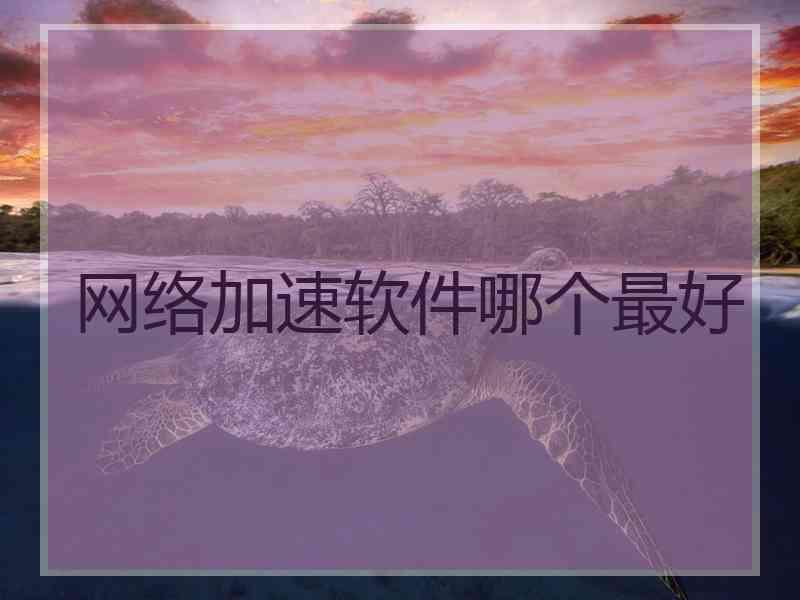 网络加速软件哪个最好