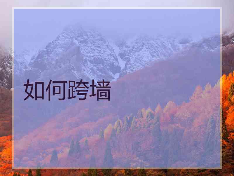 如何跨墙