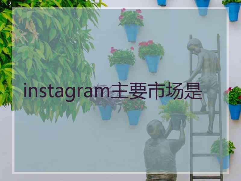 instagram主要市场是