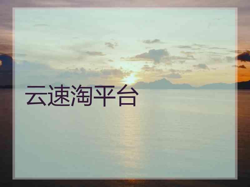 云速淘平台