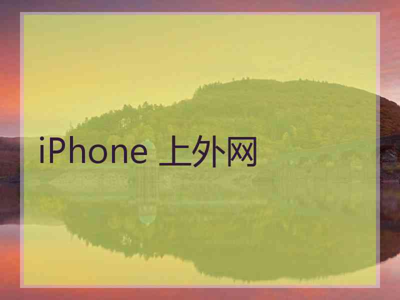 iPhone 上外网