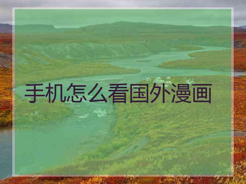 手机怎么看国外漫画
