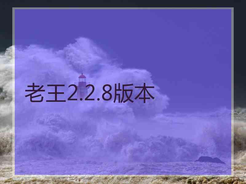 老王2.2.8版本