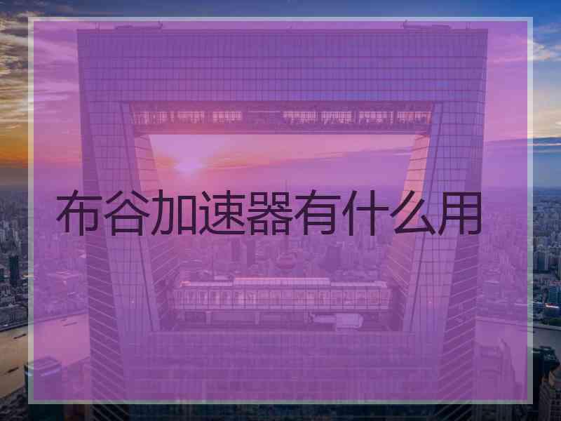 布谷加速器有什么用